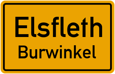 Ortsschild Elsfleth Burwinkel