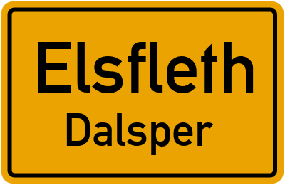 Ortsschild Elsfleth Dalsper