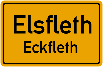 Ortsschild Elsfleth Eckfleth
