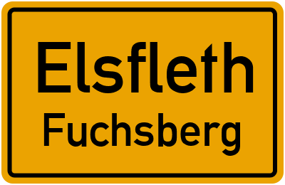 Ortsschild Elsfleth Fuchsberg