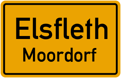 Ortsschild Elsfleth Moordorf