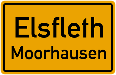 Ortsschild Elsfleth Moorhausen