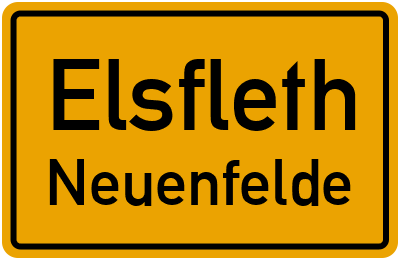Ortsschild Elsfleth Neuenfelde