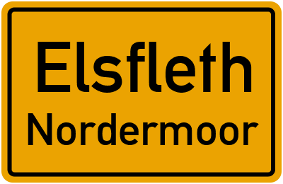 Ortsschild Elsfleth Nordermoor