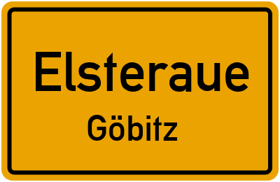Ortsschild Elsteraue Göbitz