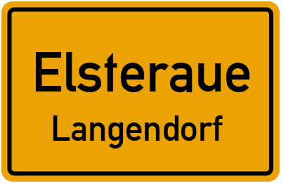 Ortsschild Elsteraue Langendorf