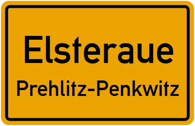 Ortsschild Elsteraue Prehlitz-Penkwitz