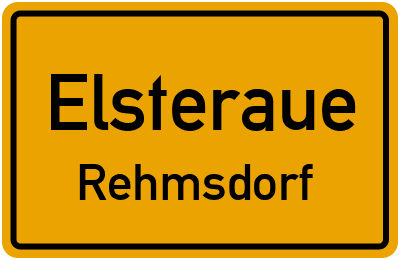 Ortsschild Elsteraue Rehmsdorf