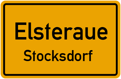 Ortsschild Elsteraue Stocksdorf