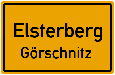 Ortsschild Elsterberg Görschnitz