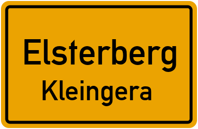 Ortsschild Elsterberg Kleingera