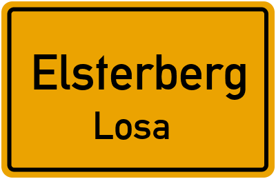 Ortsschild Elsterberg Losa