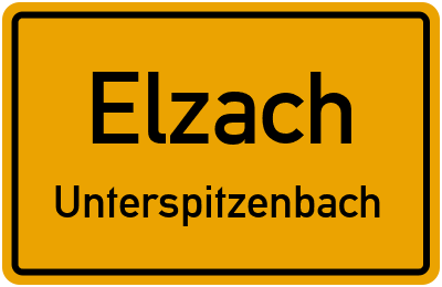 Straßenverzeichnis Elzach Unterspitzenbach