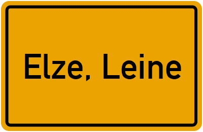 Ortsschild von Stadt Elze, Leine in Niedersachsen