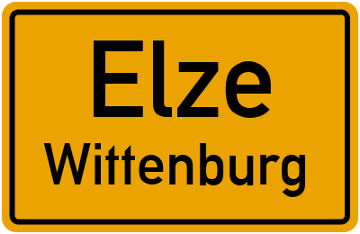 Ortsschild Elze Wittenburg