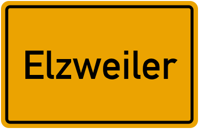 Ortsschild von Gemeinde Elzweiler in Rheinland-Pfalz