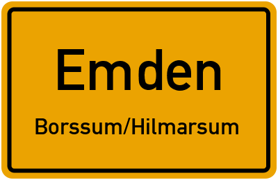 Straßenverzeichnis Emden Borssum/Hilmarsum