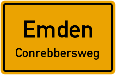 Ortsschild Emden Conrebbersweg