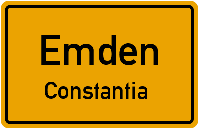 Ortsschild Emden Constantia