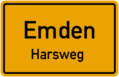 Ortsschild Emden Harsweg