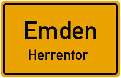 Ortsschild Emden Herrentor