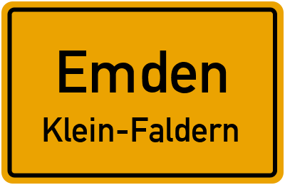 Straßenverzeichnis Emden Klein-Faldern