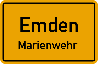 Straßenverzeichnis Emden Marienwehr