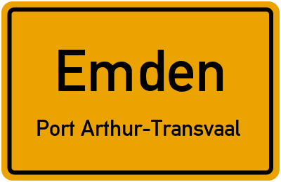 Straßenverzeichnis Emden Port Arthur-Transvaal