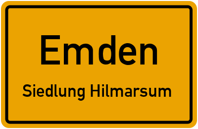 Straßenverzeichnis Emden Siedlung Hilmarsum