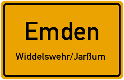Straßenverzeichnis Emden Widdelswehr/Jarßum