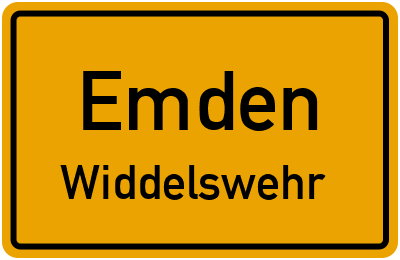 Straßenverzeichnis Emden Widdelswehr