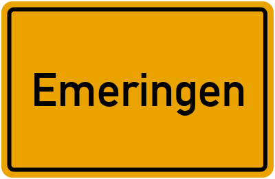 Ortsschild von Gemeinde Emeringen in Baden-Württemberg