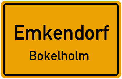 Straßenverzeichnis Emkendorf Bokelholm