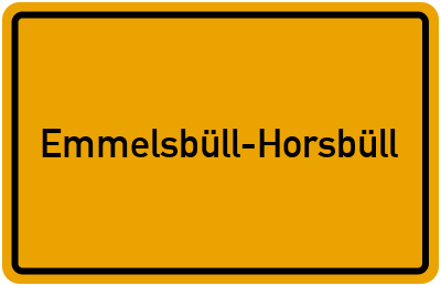 Ortsschild von Gemeinde Emmelsbüll-Horsbüll in Schleswig-Holstein