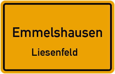 Straßenverzeichnis Emmelshausen Liesenfeld