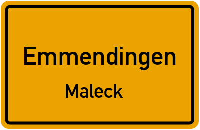Straßenverzeichnis Emmendingen Maleck