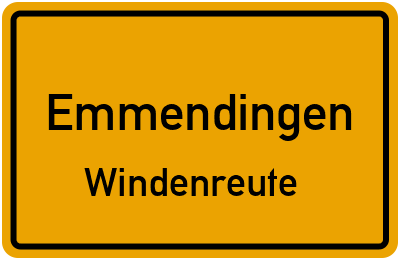 Straßenverzeichnis Emmendingen Windenreute