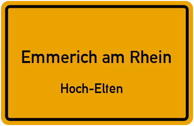 Straßenverzeichnis Emmerich am Rhein Hoch-Elten