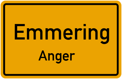 Ortsschild Emmering Anger