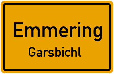 Ortsschild Emmering Garsbichl