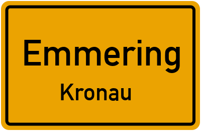 Straßenverzeichnis Emmering Kronau