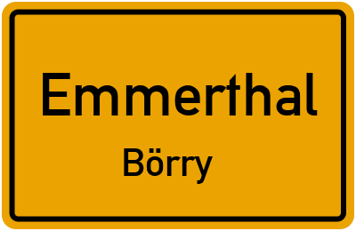 Ortsschild Emmerthal Börry