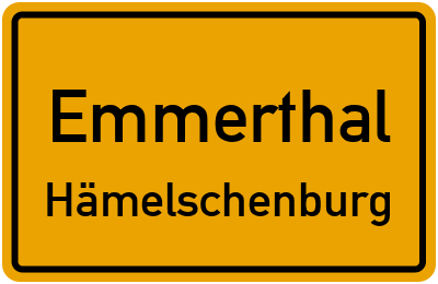 Ortsschild Emmerthal Hämelschenburg