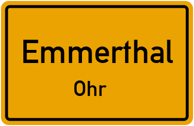 Ortsschild Emmerthal Ohr