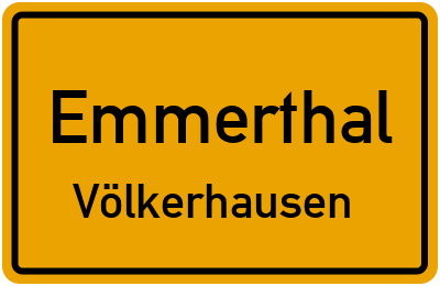 Ortsschild Emmerthal Völkerhausen