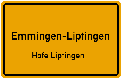 Ortsschild Emmingen-Liptingen Höfe Liptingen