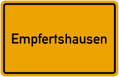 Ortsschild von Gemeinde Empfertshausen in Thüringen