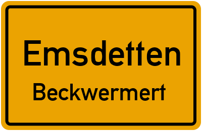 Straßenverzeichnis Emsdetten Beckwermert