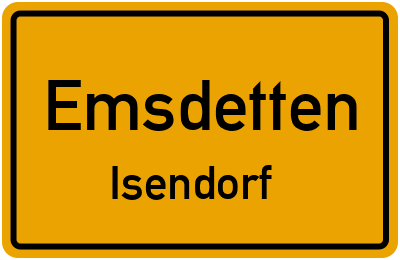 Straßenverzeichnis Emsdetten Isendorf