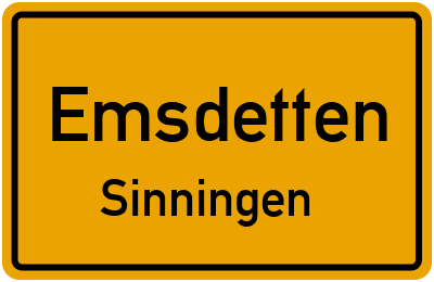 Straßenverzeichnis Emsdetten Sinningen